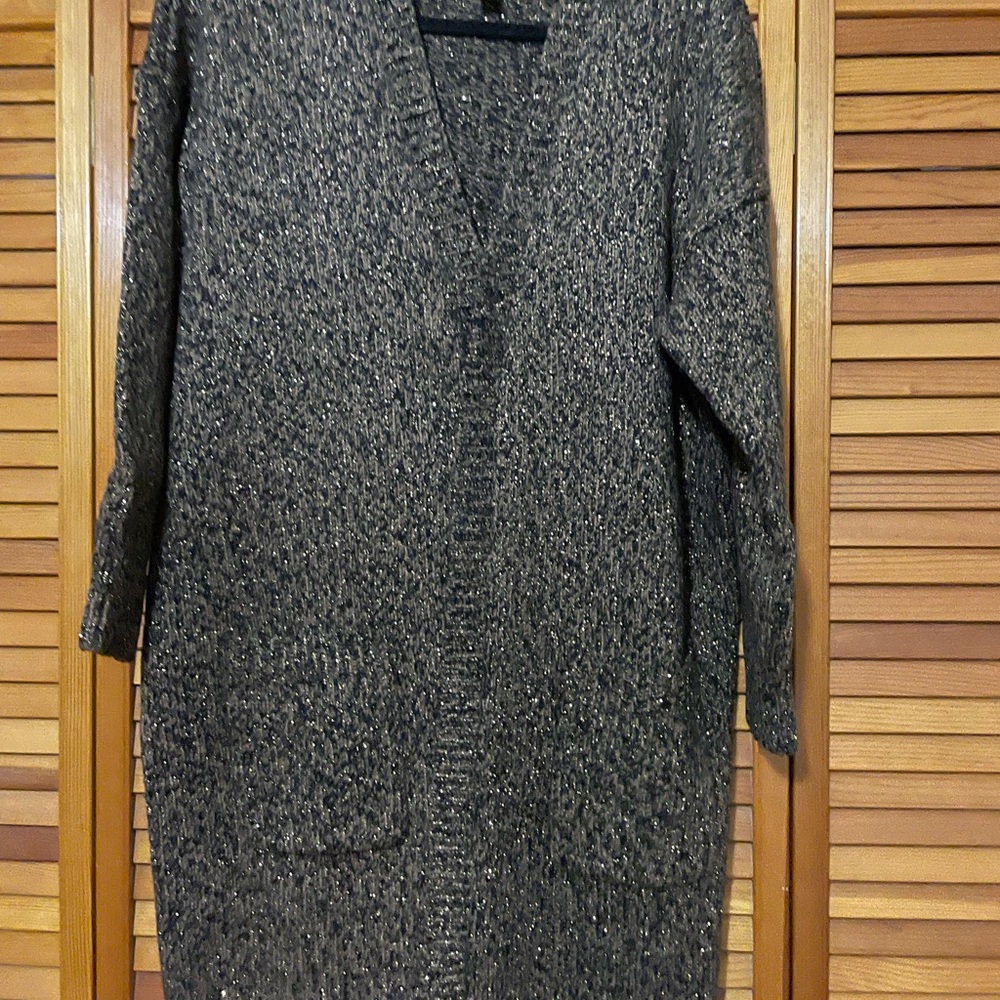 Lauren Ralph Lauren Metallic Black Cardigan